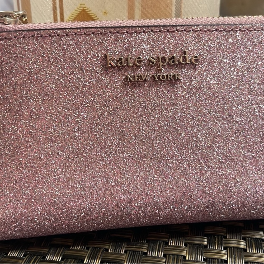 Kate Spade Pink Glitter Clutch